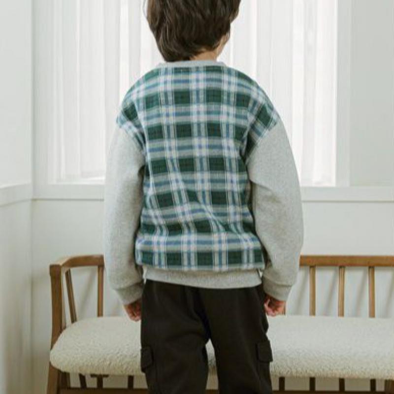  Olivan  Olivan Mix Check Cardigan  Green 