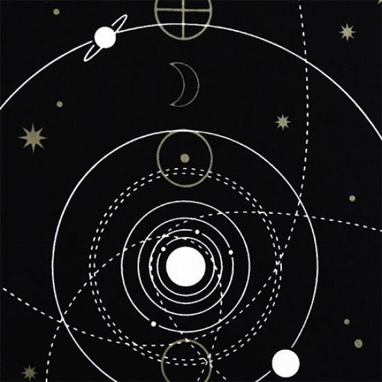 Dyeing Anbo Tenugui Authentic Dyed Cotton Tokuoka Made in Japan 35cm x 100cm "Planet Black" 100%