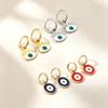 Accessories Eye Earrings Trendy Creative Geometric Mixed Color Eye Ear Buckles Stainless Steel Earrings Earrings Women's