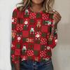 2025 Herbst & Winter Damen Neues Lässiges Rundhals Langarm Oberteil 3D Weihnachtsmuster Ideales Halloween Weihnachtsgeschenk