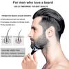 Bartwachstums-Set, Bart-Dermaroller 0,3 mm, Bartöl für Männer Gesichtshaarwachstum Fördert neues und altes Haarwachstum