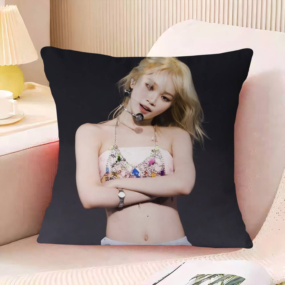 Корейская певица C-ChaewonS Наволочки Мультяшный диван Декоративный для дома Двусторонняя печать Короткий плюш Милая наволочка 16x16Inch