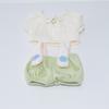 10cm Cotton Doll Clothes - T-shirt & Overalls Set for Plush Toy with Starfish or Normal Body, Universal Replacement.