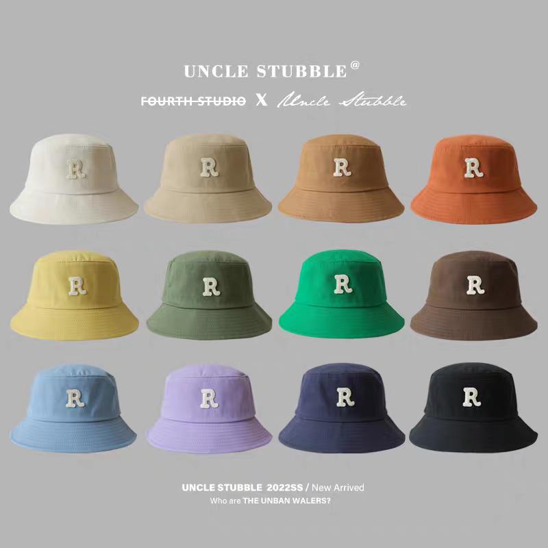 Men Large Size Bucket Hats Women Fashionable Versatile Letters Sun Hat Summer Beach Sunscreen Panama Hat Big Head Fisherman Cap