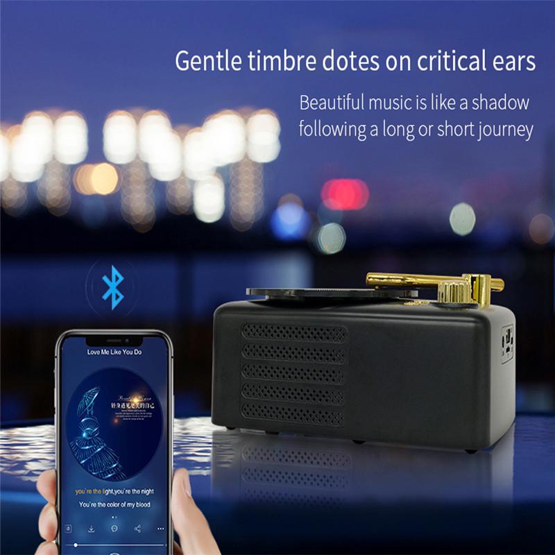 Kinganda Portable Retro Stereo Vintage Bluetooth Wireless Speaker With MIC TF Card Slot 7.18
