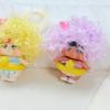 Cartoon Exploding Head Doll Wig Car Keychain & Phone Charm