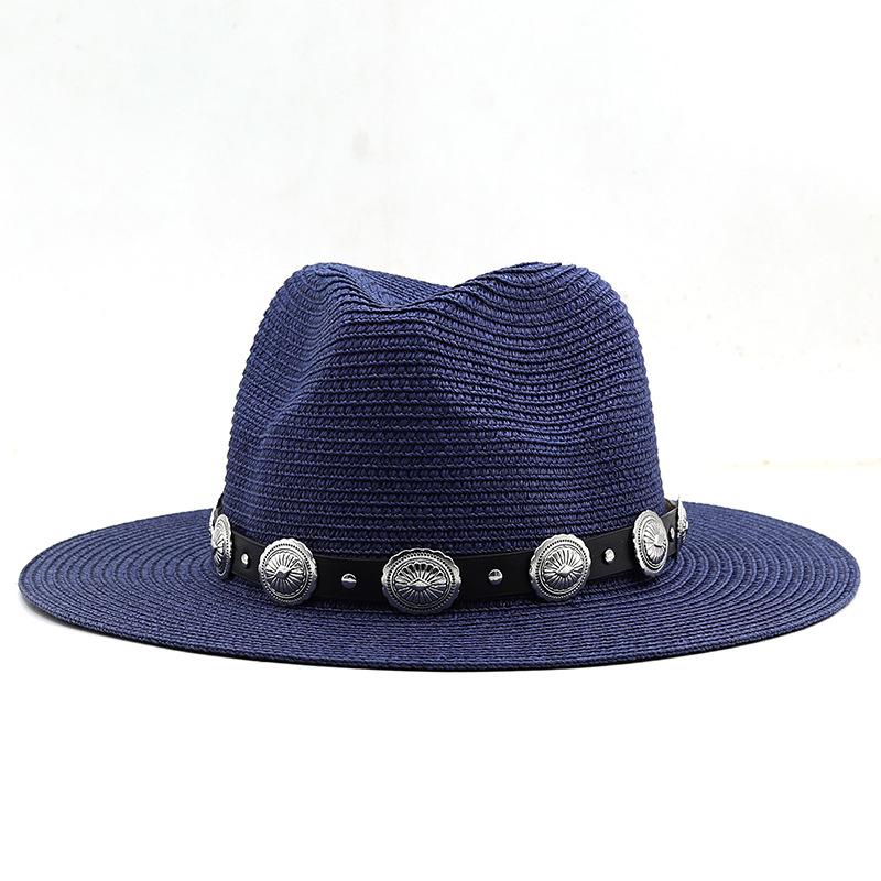 Spring and summer travel travel visor beach hat British style women's outdoor jazz hat sun protection straw hat