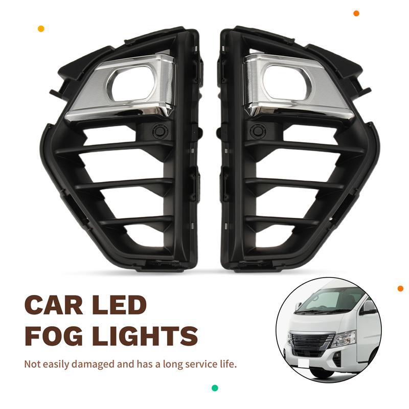 ABLZ-Car LED Fog Light Lamp Cover Grill Frame Wire Switch Bracket 1 Set For Nissan NV350 Urvan  Caravan Micro-Bus