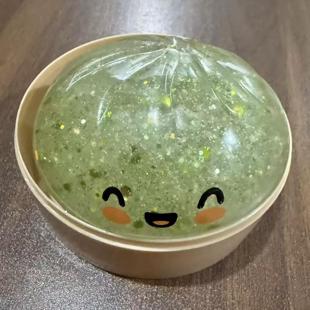 2026 New Glitter Dumpling Squishies Toy Bun Baozi Dumpling Mystery Box Colorful Food Squishy Sensory Anti Stress Squeeze Balls