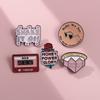 Female Singer Lyrics Enamel Pins Custom Red Tape Rose Fetish For My Love Brooches Lapel Badges Paper Ring Jewelry Gift for Fans