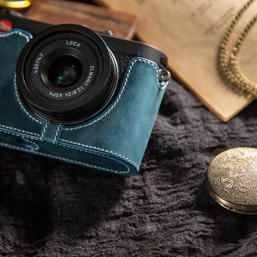 For Leica X1/X2/X-E(typ102) Case Camera Bag Handmade Genuine Real Leather Half Camera Case Cover Bag Photography Accessories