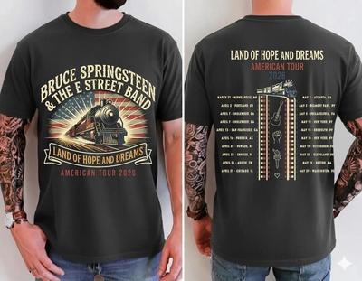 VÝPRODEJ Bruce Springsteen E Street Band Americké turné 2026 Tričko Unisex Tričko