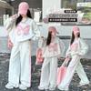 Autumn Children Girls Clothes Set Teenage Bow Pullover Sweet Solid Tops & Pants Bottom 2pcs Kid Sweatshirts Fashion Tracksuits