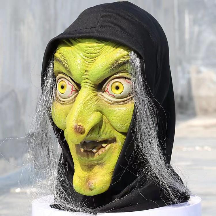 Witch Face Latex Mask Halloween Party Horror Costume Accessory And Prop Decor
