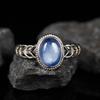 S925 Sterling Silver Natural Kyanite Color Treasure Fashion Ring Women'S Open Ring