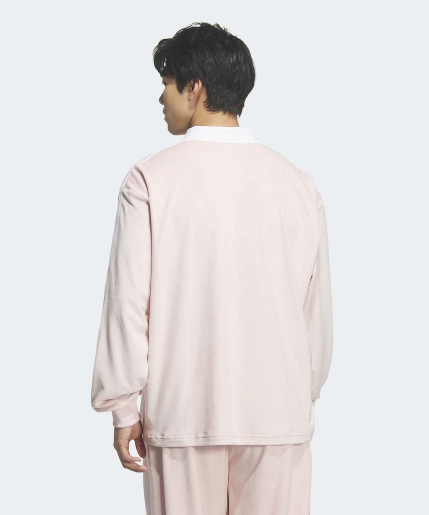 ADIDAS Velour Polo Long Sleeve - Sandy Pink / Kq5487