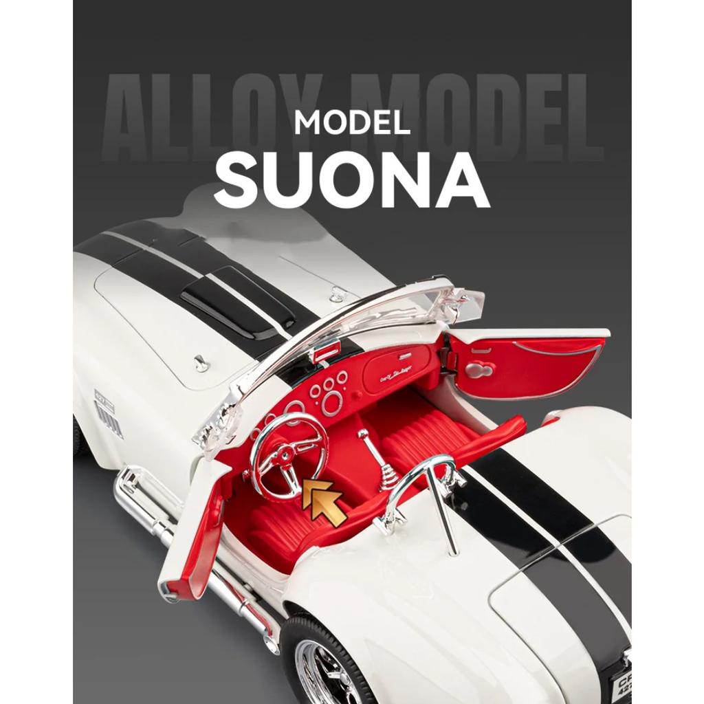 1/24 Ford Shelby Cobra 427 S/C Alloy Model Car Toy Diecasts Casting Sound and Light Car Toys for Children Vehicle