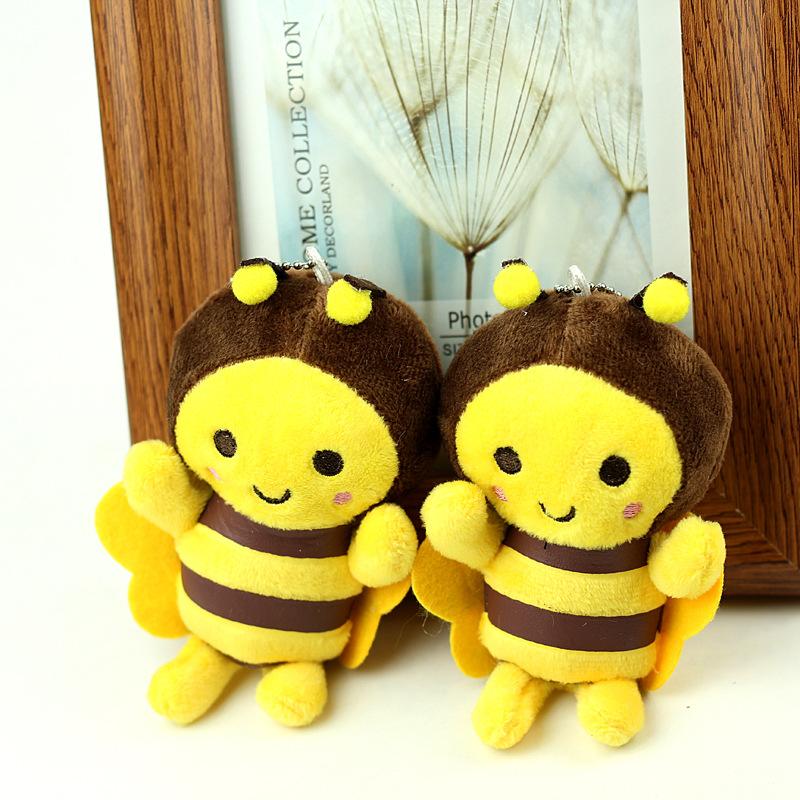 12cm Bee Festival Plush Doll Animation Bee Festival Activity Decoration Gift Cute Plush Small Pendant Plush Bee Doll Bag Pendant