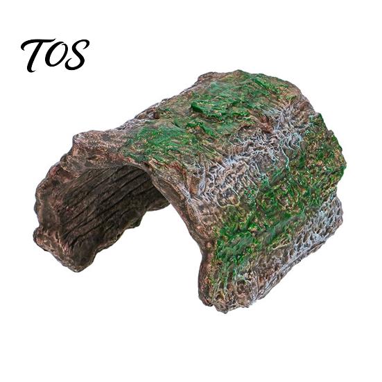 Reptile Supplies for Tanks Hideout Cave, Tree Trunk Gecko Lizard Realistic Arched Habitat Decoration Bark Hideaway Spiders Tortoises Tank Terrarium