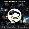 Motion Sensor Magnetic LED Headlamp Wave Sensing Rechargeable Cycling Light  For Runners