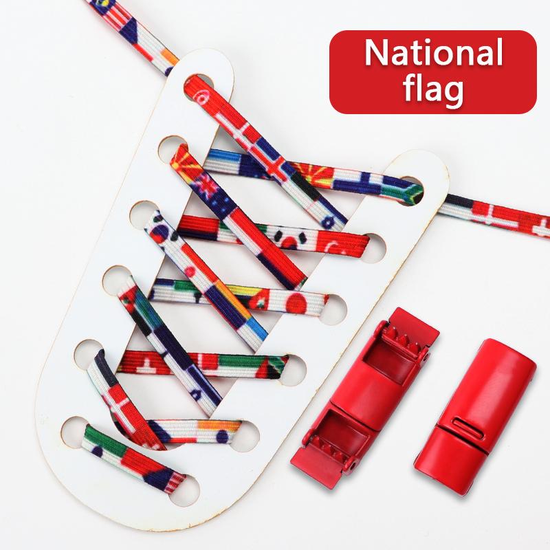 NR.8 1 Par Rainbow Skosnören Magnetisk metalllås Elastiskt skosnöre Inga knytsnören Skosnören Barn Vuxen Snabbspets gummiband Skosnören