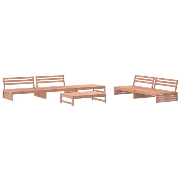VidaXL Salon de Jardin avec Coussins 6 pcs, Canapé avec Dossier, Ensemble de Meubles avec Table Basse Patio Terrasse, 3186128