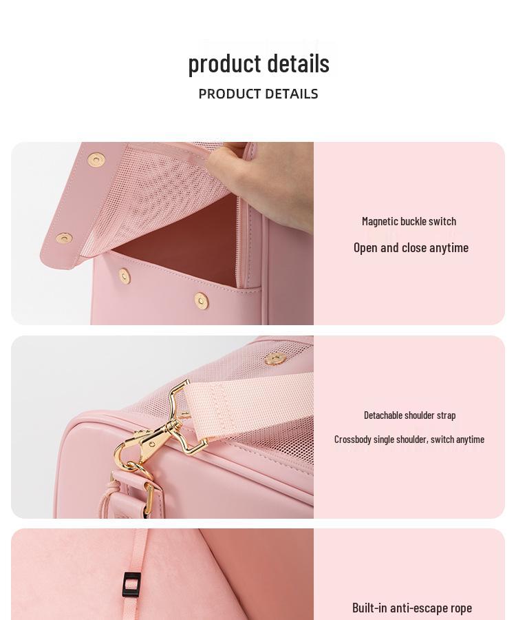 Wakytu British Pet Carrier: Large Capacity Cat/Dog Crossbody Bag, Breathable & Comfortable Handbag