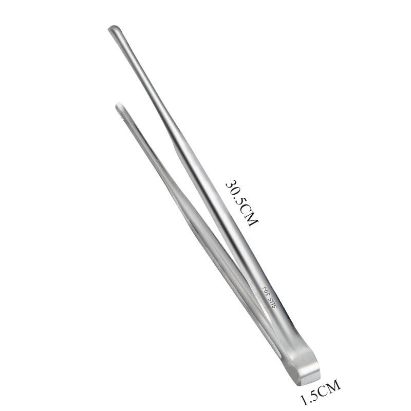 Stainless Steel Grill Tongs Cooking Utensils For Kitchen BBQ Baking Silver Grill Tongs Tweezers Camping Supplies Cooking Clamp