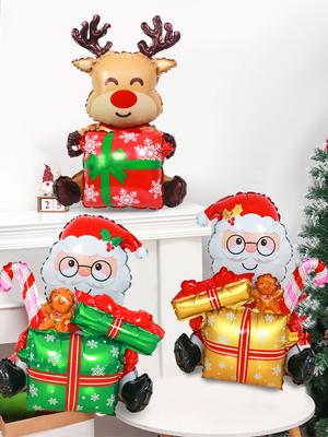 5pcs Christmas Decoration Balloons Set, Suitable for Christmas Party Decorations, New Year Decorations, Holiday Decorations