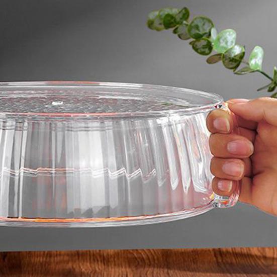 Microwave Splatter Cover Transparent Lid High Temp Resistance Splatter Cover BPA-Free Mosquito-Proof Food Protector Multifunctional Kitchen Tool