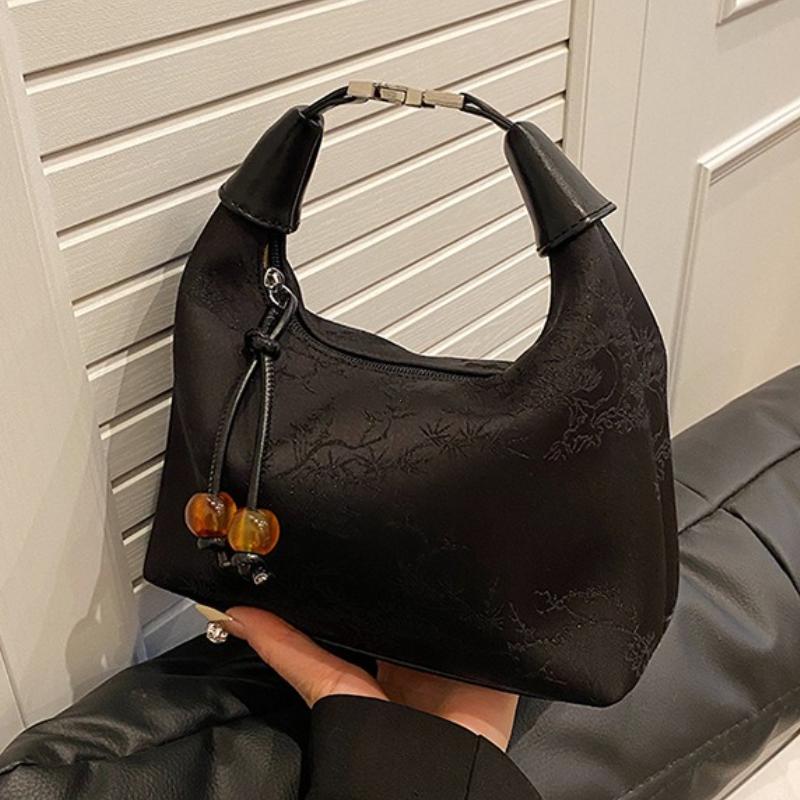 Casual Embroidered Chinese Style Handbag Purses Canvas Hanfu Embroidery Handbag Zipper Crossbody Bag Cheongsam Bag Party
