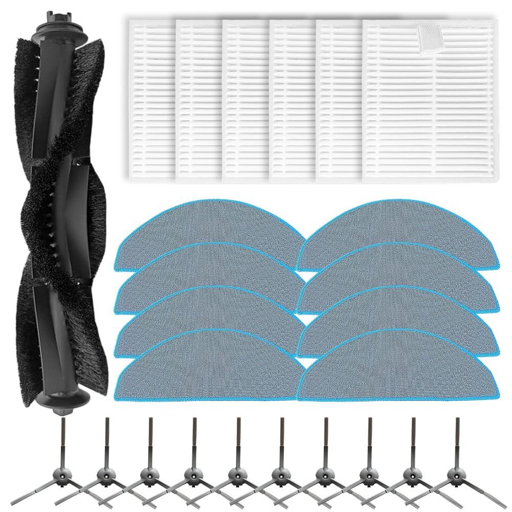 Replacement Set For For ILIFE V20 and Vyzzle D10 Main Brush and Mop Cloths