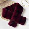 Striped Faux Mink Fur Scarf Thick Warm Neck Scarf Elegant Winter Neck Warmer