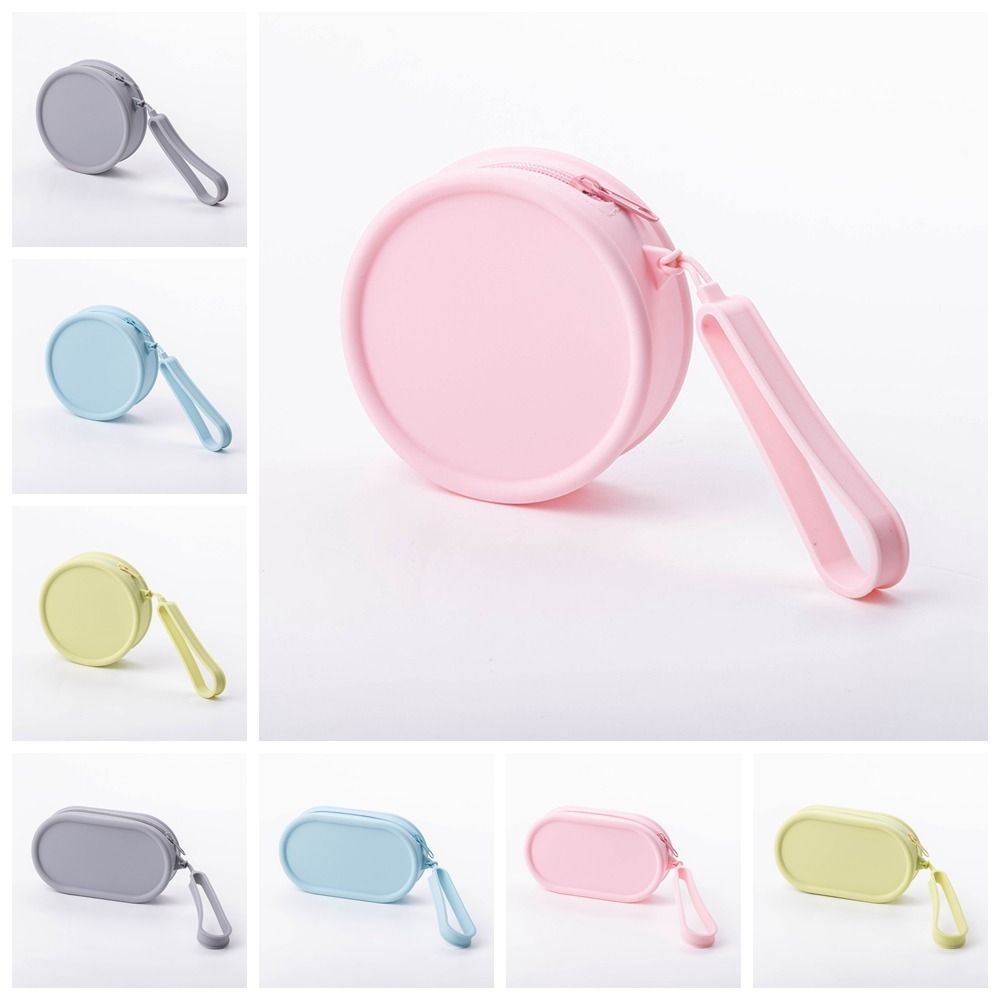 Korean Style Silicone Coin Purse Zipper Make Up Pouch Bag Pouch for Make Up Kit  Man