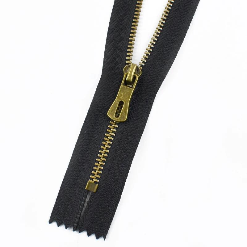 1-10Pcs 15-30cm 5# Metal Zippers Close-end Auto-lock Zipper for Pocket Jeans Backpack DIY Garment Sewing Repair Zip Accessories