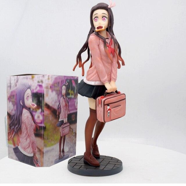 25cm Anime Demon Slayer Figure Kanroji Mitsuri Statue Pvc Action Figure Kimetsu No Yaiba Kochou Shinobu Uniform Nezuko Figurine