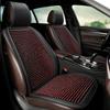 Summer Cool Breathable Wooden Bead Square Seats Cover Four Seasons Universal Car Seat Cover Non-Slip Free Tie Car Seat Cushion