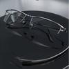 Metal Half-frame Myopia Glasses Anti-blue Light Goggles Unisex Business Men Women Near Sight Eyeglasses FInished Optical Eyewear
