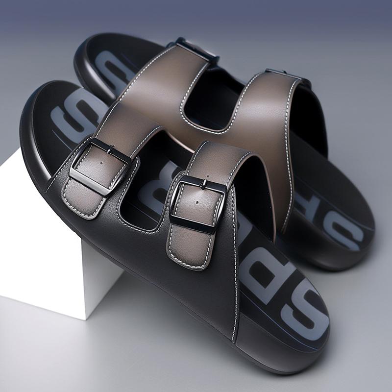 Pure Handmade Fashionable Outdoor Breathable Anti Slip Slippers High-quality Men Cowhide Lightweight Water Wading Casual Sandals