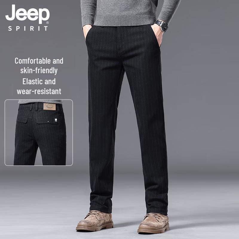 JEEP SPIRIT Men s Straight Fit Elastic Casual Pants 31