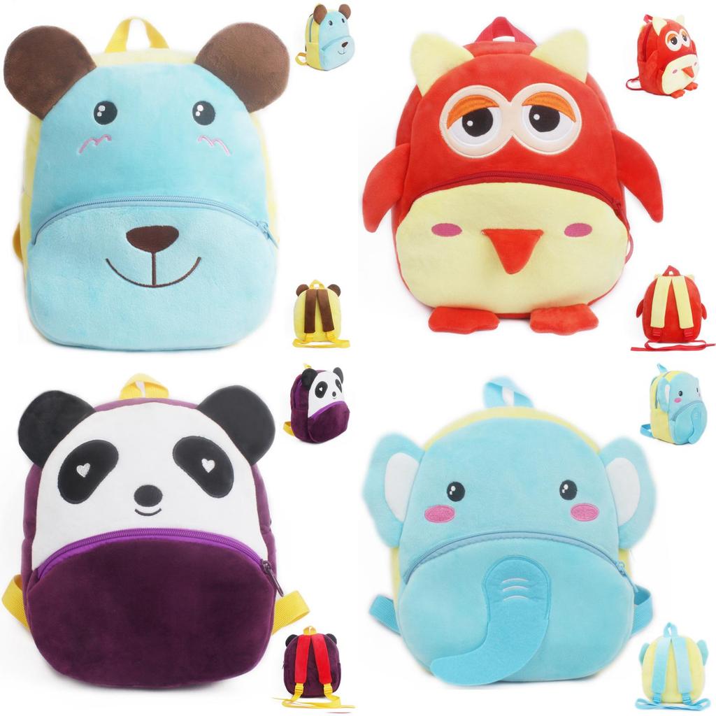 Nickel Childrens Plush Backpack With Animal Pattern For Kindergarten And School Use
