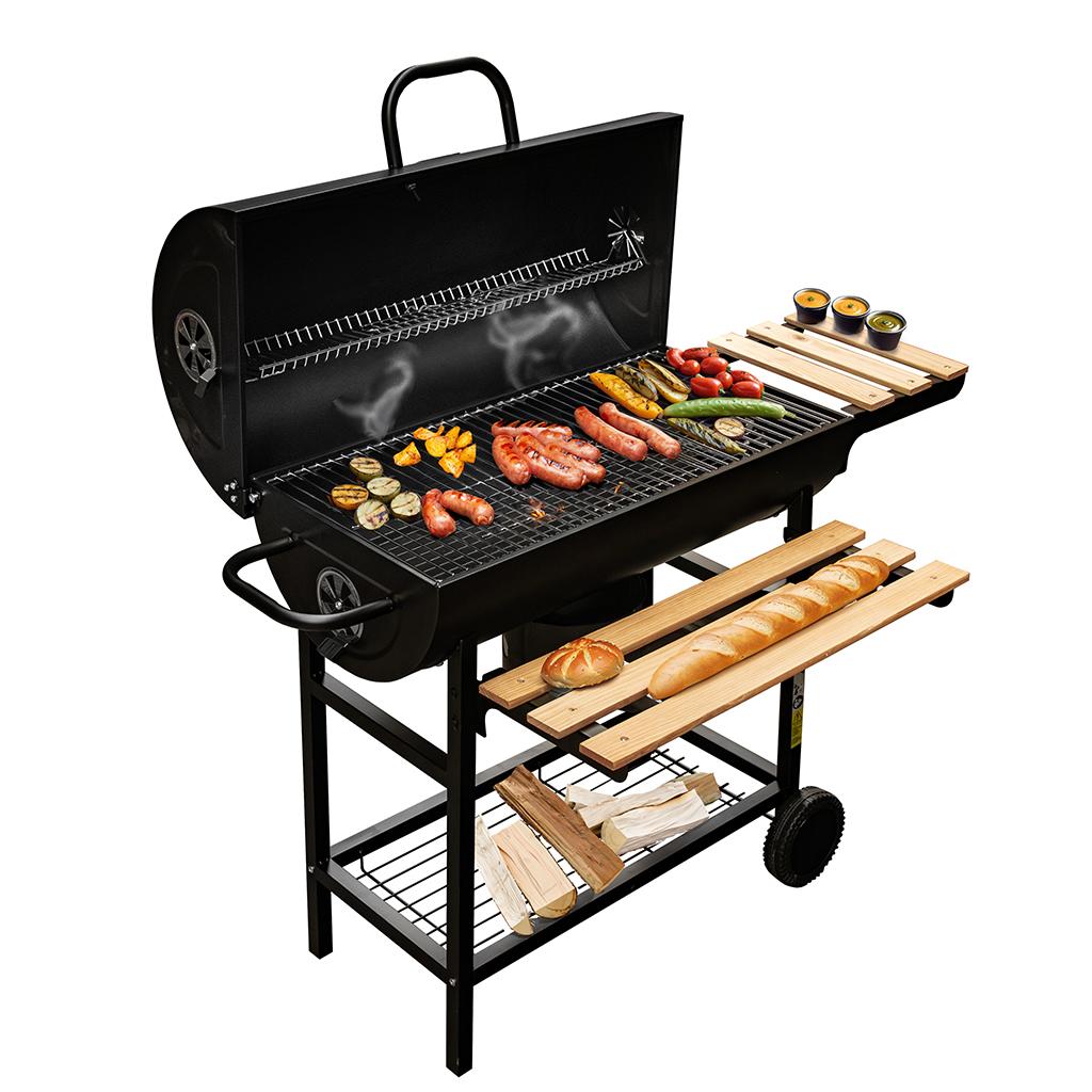 Grill Ogrodowy Węglowy BERGMANN Beczkowy 70x35 N