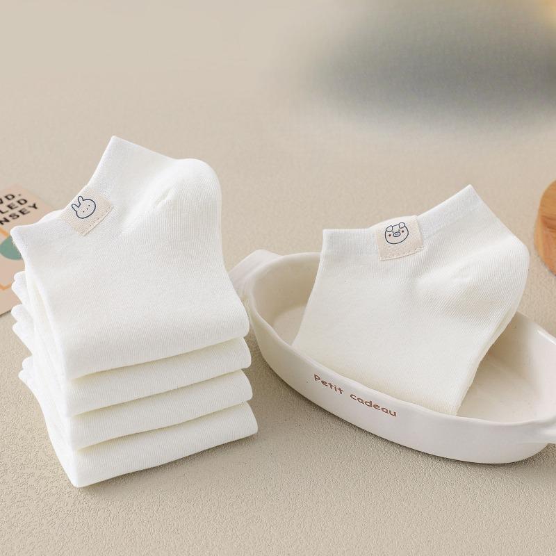 Summer Socks, Invisible Solid Color Women's Socks, Low-top Student Pure Cotton Socks