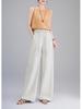 2026 Sommer Damen High Waist Locker Weiter Bein Bodenlang Fließende Hose