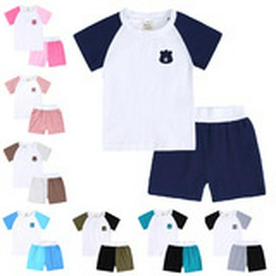 2025 Summer Toddler Short Sleeve Two-Piece Set: Infant Air Conditioning Shirt & Shorts