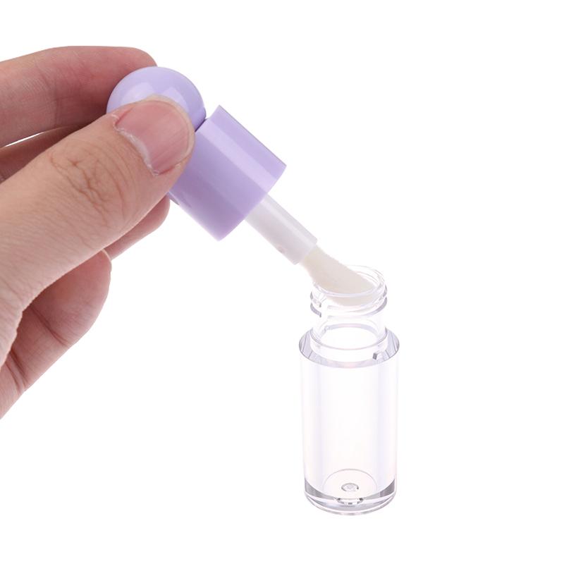 4Ml Lip Gloss Tube Matte Transparent Thick Rod Large Brush Head Empty Bottle Lips Glaze Container Makeup Packaging Material