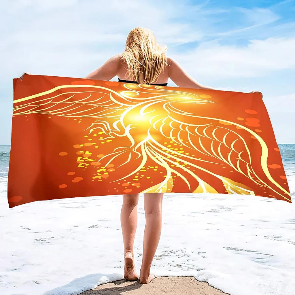 Phoenix Beach Towel Microfiber Quick Dry Sand Free Towel Travel Beach Towels Lightweight Beach Towel Pool Swimming Gym Travel