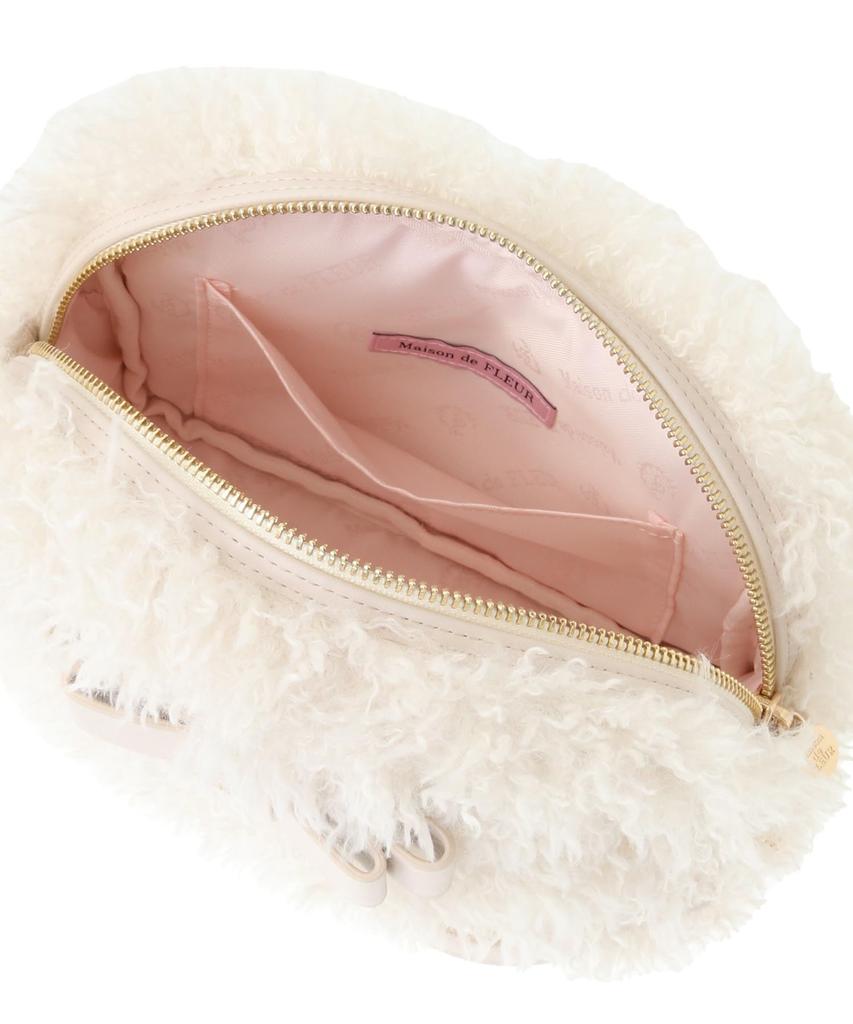 Maison De Fleur Women's Faux Fur Mini Shoulder Bag, Grayish Blue, 8A43F0J8000