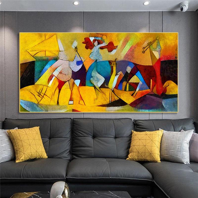 Abstract Famous by Picasso Artworks HD Plátno Olejomalba Tisk Obrazy na zeď do obývacího pokoje Moderní domácí dekorace