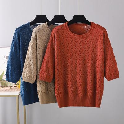 Halbarm Damen Pullover T-Shirt Frühling Sommer Cut-out T-Shirt Damen Übergroßes T-Shirt Top T-Shirts
